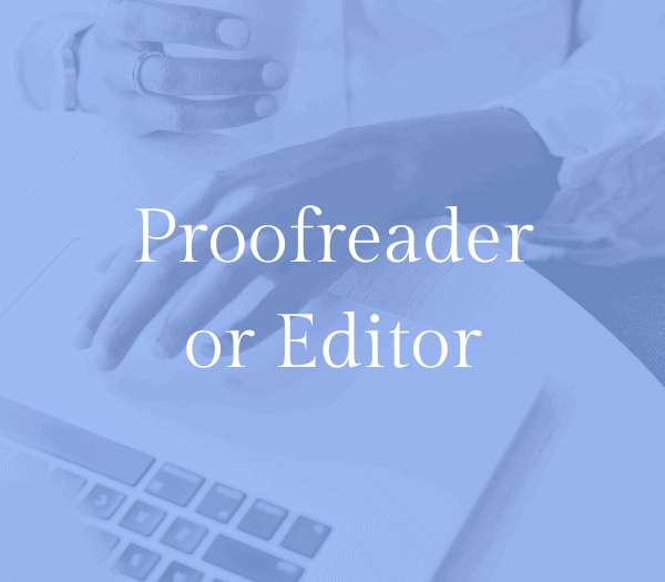 Proofreading and editing: work from home mom job idea 3