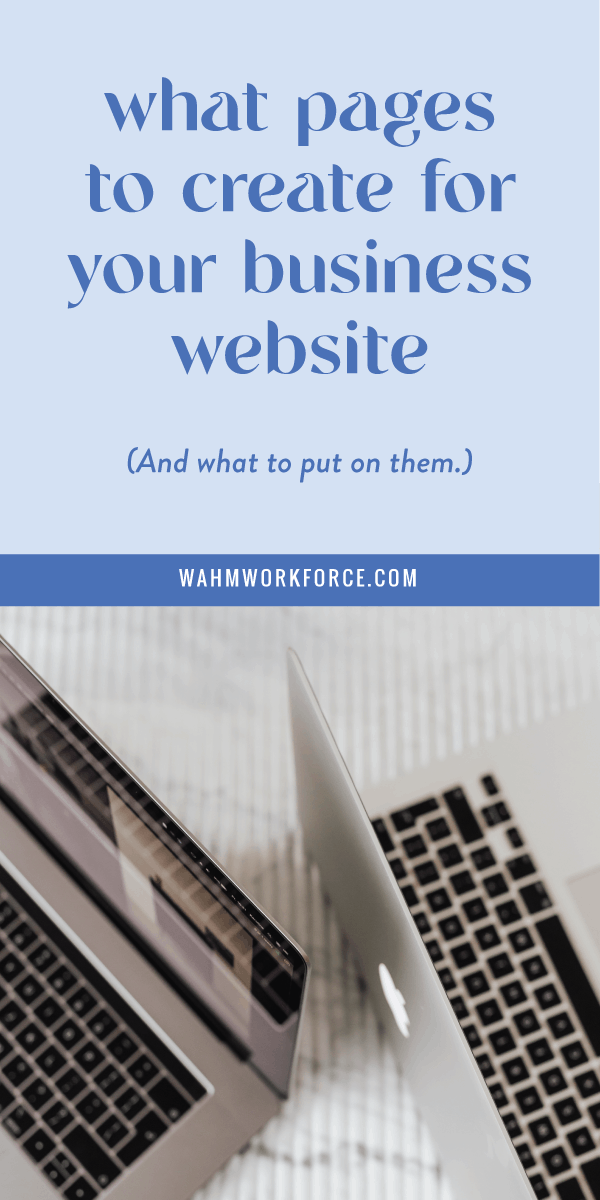 what pages to create for your business website